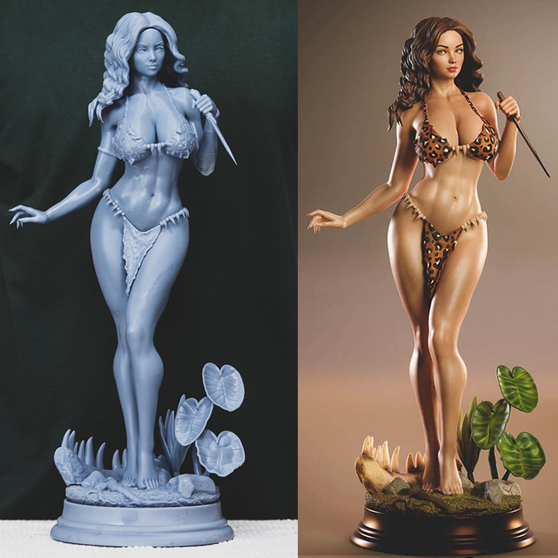 3D Printing Character - 3 style Origi Character 6083 Cavewoman