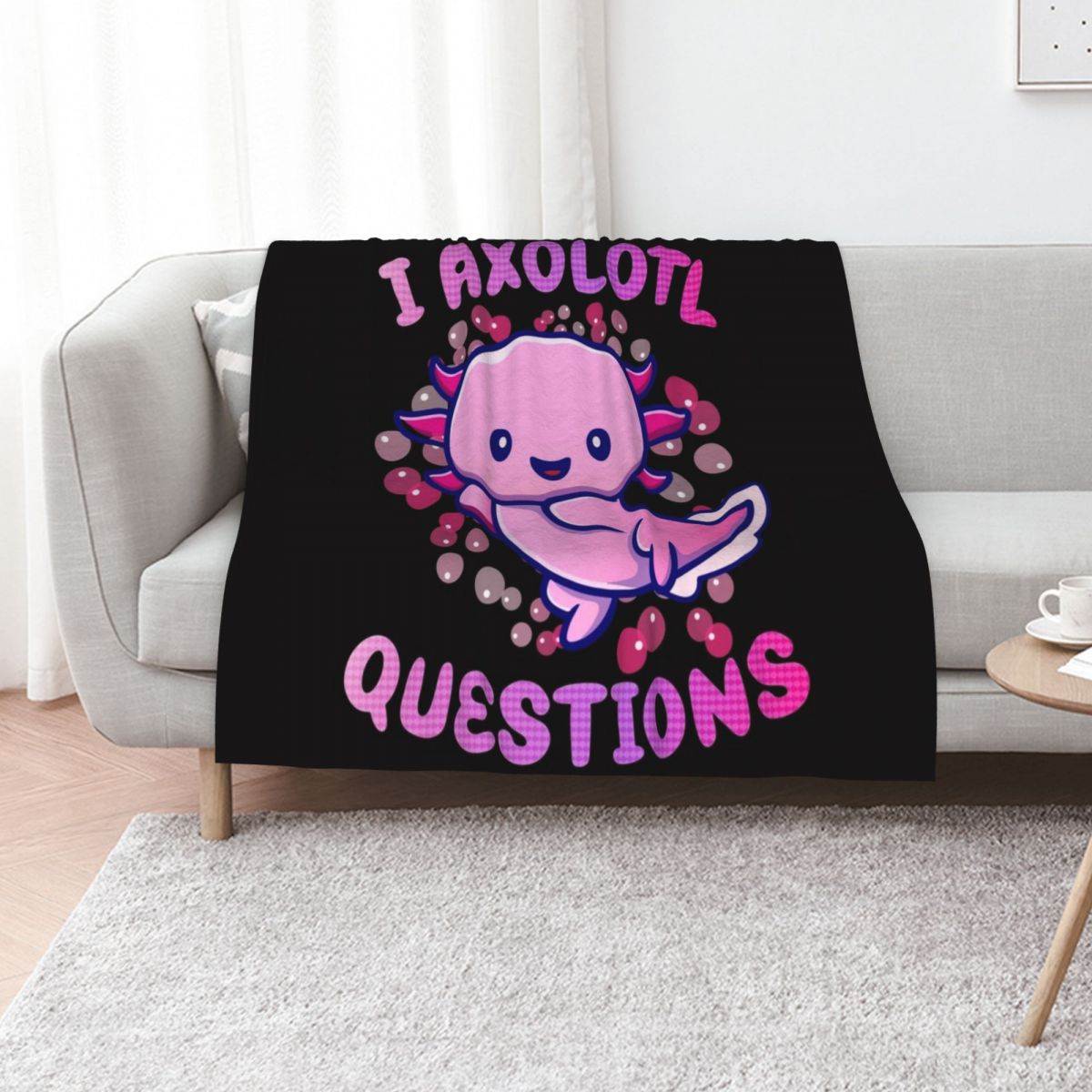 3D Printing Question - Koc z motywem aksolotla, wielofunkcyjny, modny,