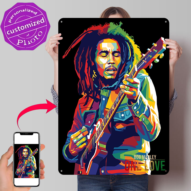 3D Printing Guitar - Bob Marley Grający na Gitarze Grafika