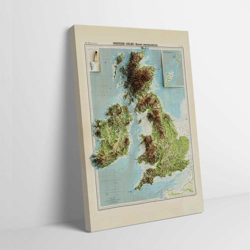 3D Printing Room - Mapa 3D z reliefem z 1922