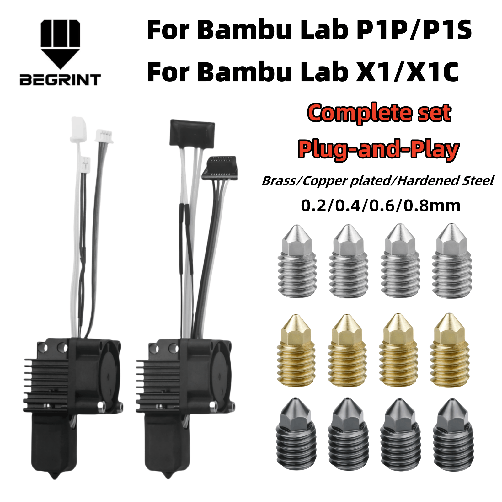 Nozzle 0.4Mm Hardened - Kompletny hotend do Bambu Lab X1C
