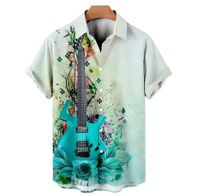 Popularna koszulka męska z nad – 3D Printing Guitar recenzja i cena