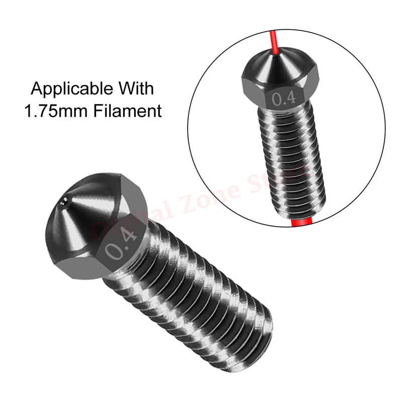 10pcs V6 stal hartowana wulkan – Nozzle 0.4Mm Hardened recenzja i cena