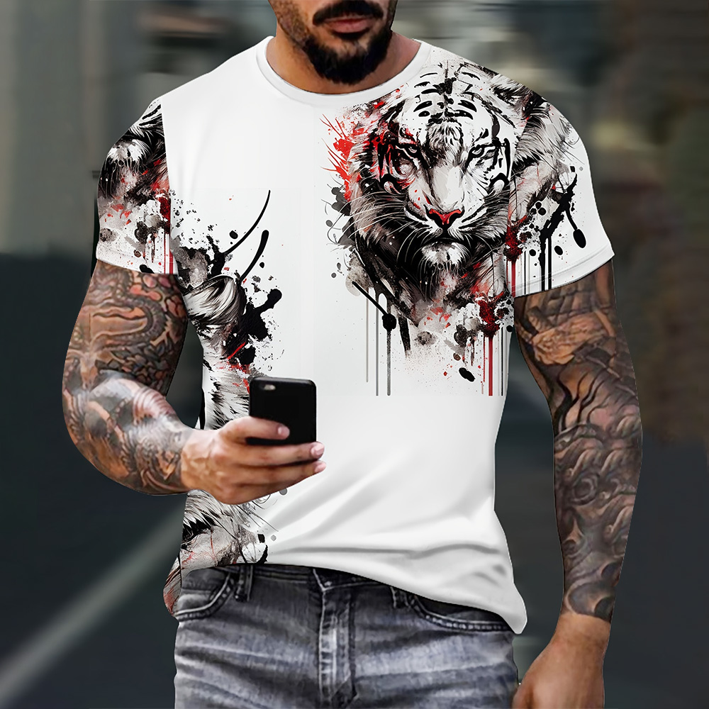 Modny retro T-shirt męski z na – 3D Printing Eagle recenzja i cena