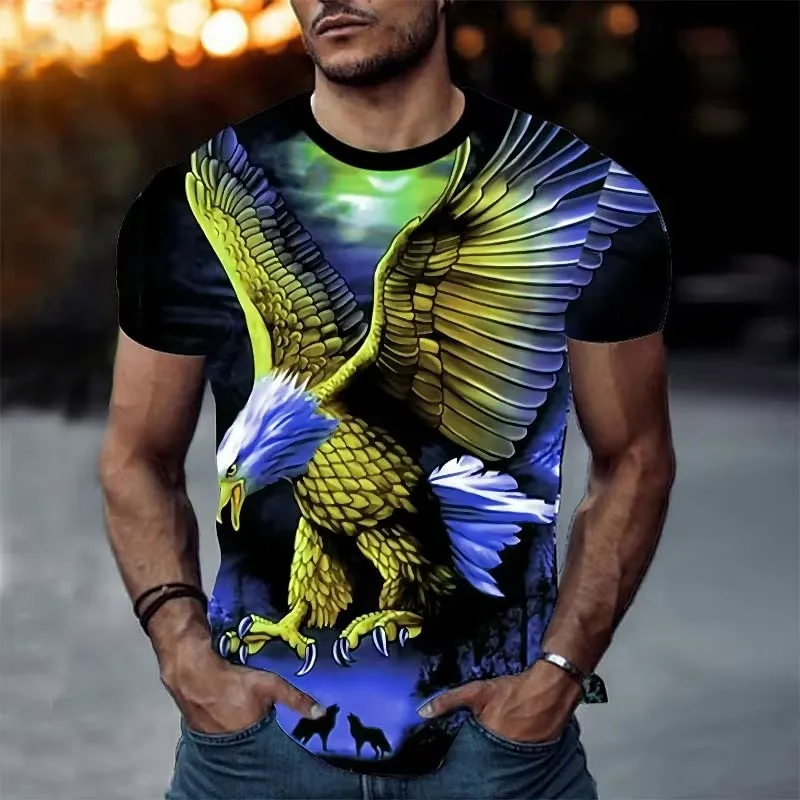 Męska koszulka z nadrukiem kol – 3D Printing Eagle recenzja i cena