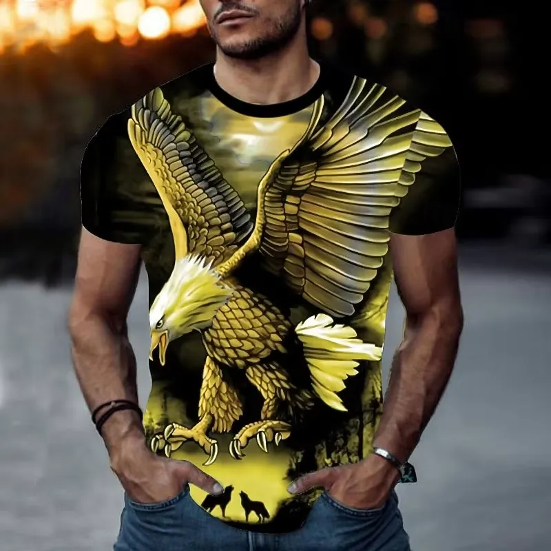 Męska koszulka z nadrukiem kol – 3D Printing Eagle recenzja i cena