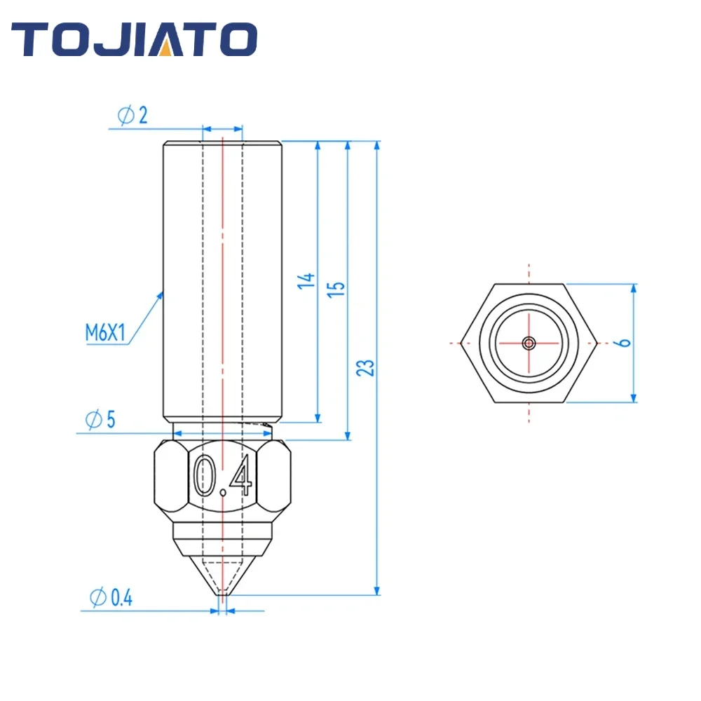 Szybka dysza wulkaniczna Mosią – Nozzle 0.4Mm Hardened recenzja i cena
